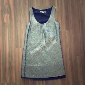Silver shift dress